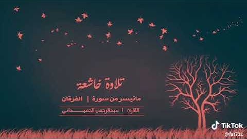 حالات واتس اب دينيه للقارئ عبد الرحمن الحميداني 💕