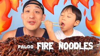 FIRE JJAJANGMYEON (black bean noodles)!!