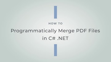 How to Programmatically Merge PDF Files in C# .NET