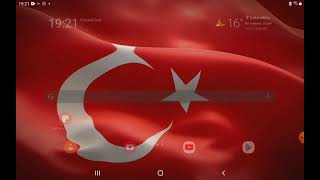 Arkaplanda Dalgalanan Türk Bayrağı Sessiz 3D