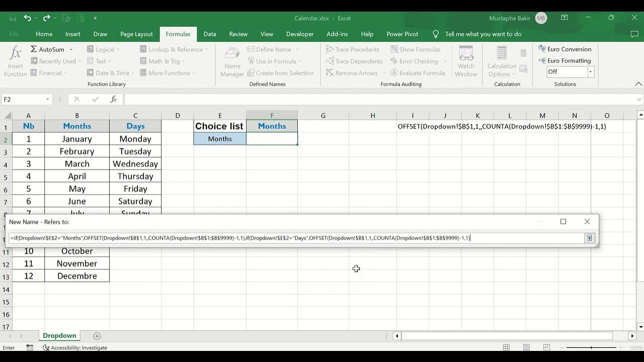 How to create multiple dependent drop down lists in excel data