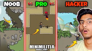 Mini Militia NOOB vs PRO vs HACKER Gameplay