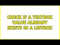 check if a textbox value already exists in a listbox