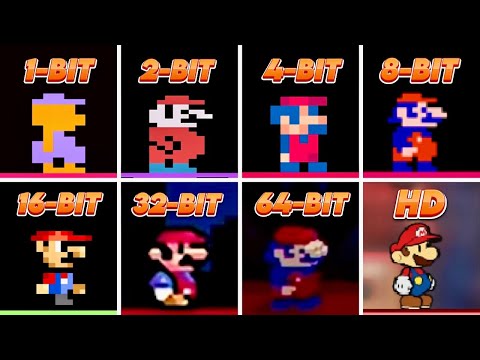 🦍Donkey Kong🦍 1-BIT vs 2-BIT vs 4-BIT vs 8-BIT vs 16-BIT vs 32-BIT vs 64-BIT vs HD