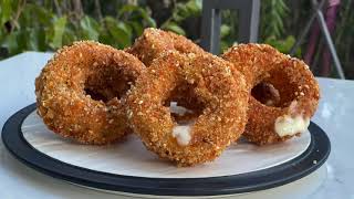 حلقات البصل محشية بجبن الموتزريلا في غاية القرمشة ? ? Onion Rings