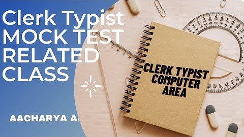#aacharyaacademy #vishnusir #clerktypist #memoryunit #degreeprilims #typistclerk#examoriented #compu