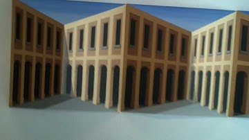 Optical illusion in Escher museum in Den Haag