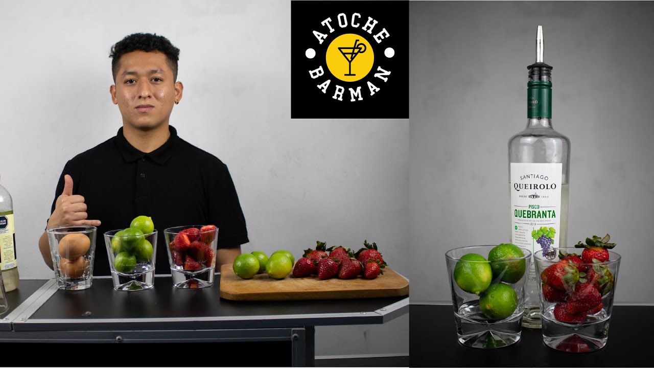Atoche Barman | Pisco Sour clásico y Pisco Sour de fresa
