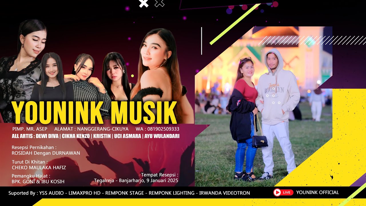 Live Streaming YOUNINK MUSIK // Live Tegalreja - Banjarharjo - Brebes 9 Januari 2026