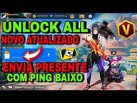 NOVO UNLOCK ALL SEM BAN COM PING BAIXO PARA FREE FIRE UNLOCK ALL ATUALIZADO LINK DIRETO COM TUDO