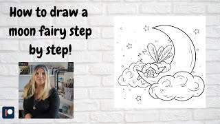 How to Draw Sketch - Cute Moon Fairy | Step by Step | Beginner | Art Tutorial screenshot 4