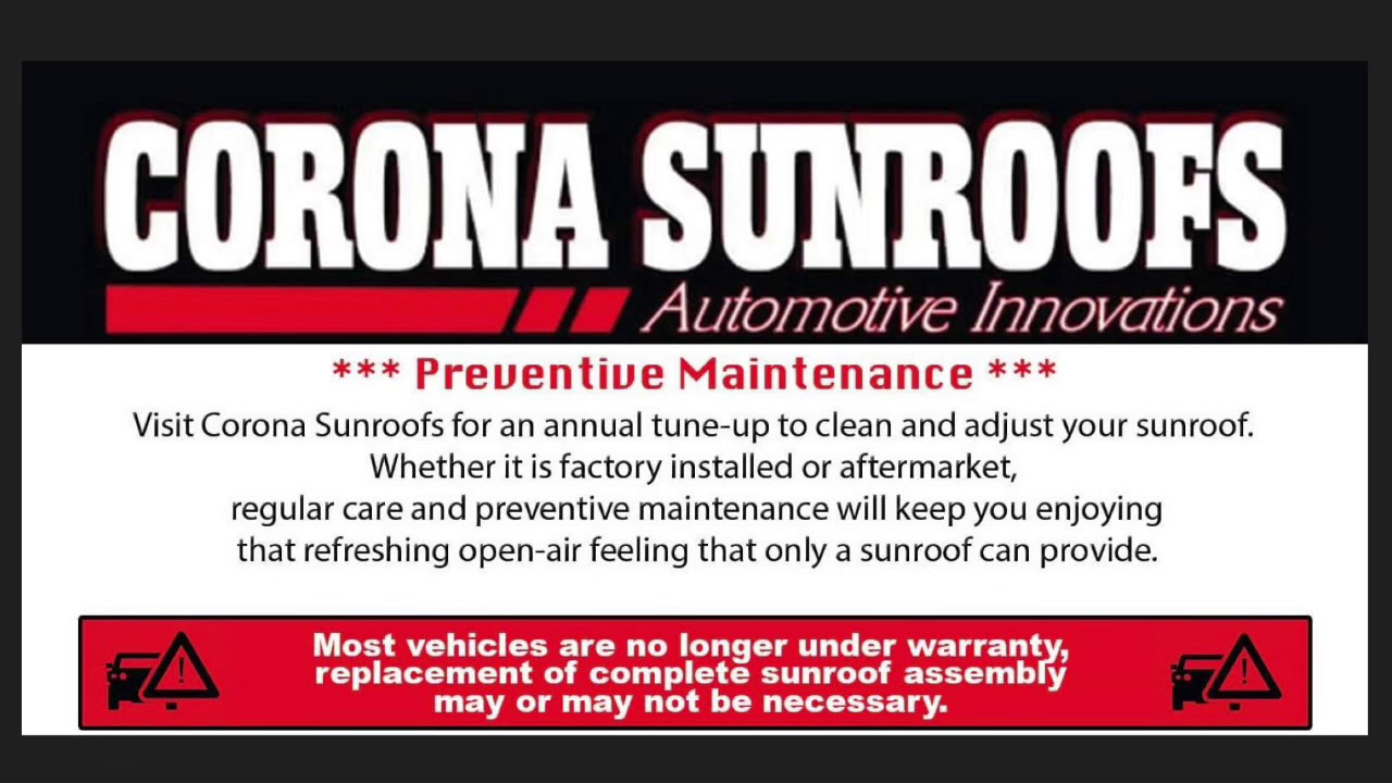 Sunroof Repair & Maintenance YouTube