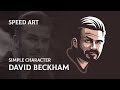 Simple Character David Beckham Speed Art #vectorart