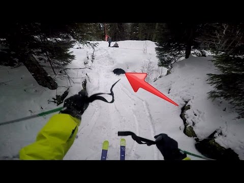 Skiing through pipe gone wrong!