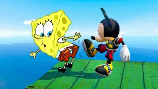 GTA 5 Gameplay Ragdolls Mickey mouse VS SpongeBob ep.25 ( GTA 5 Euphoria Physics Funny Moments )