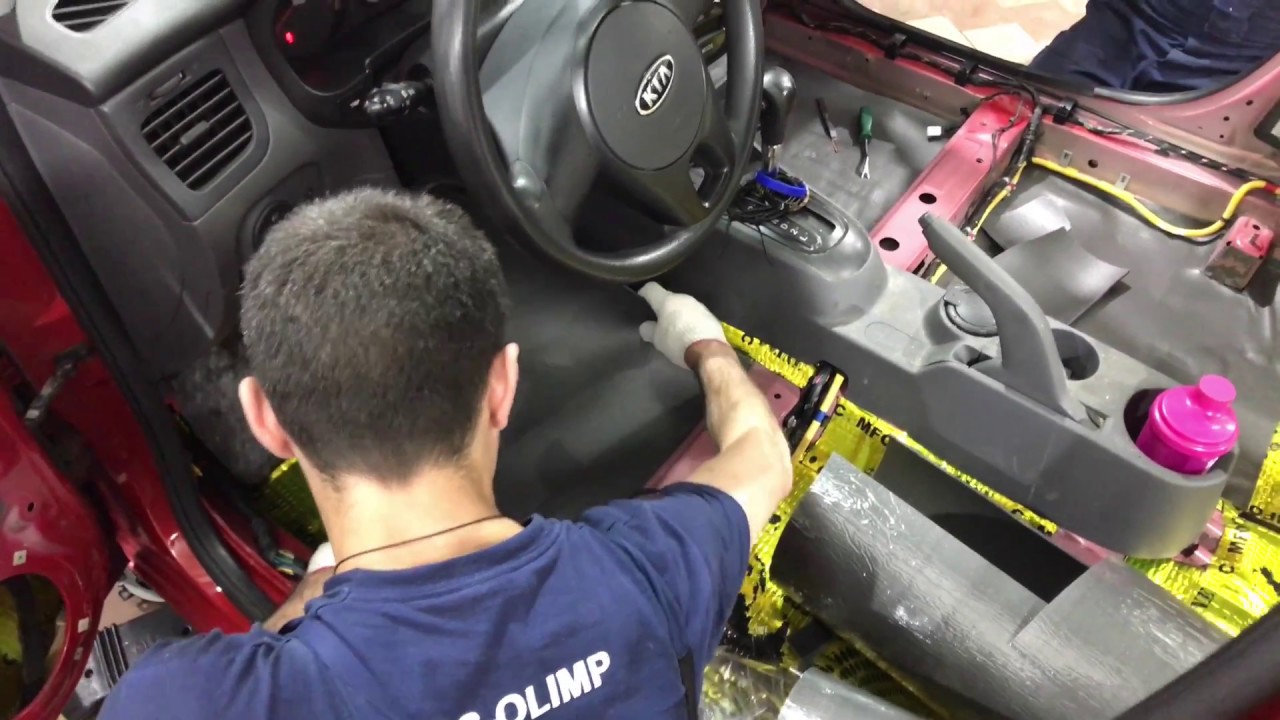 Kia Rio (Киа Рио) шумоизоляция - YouTube