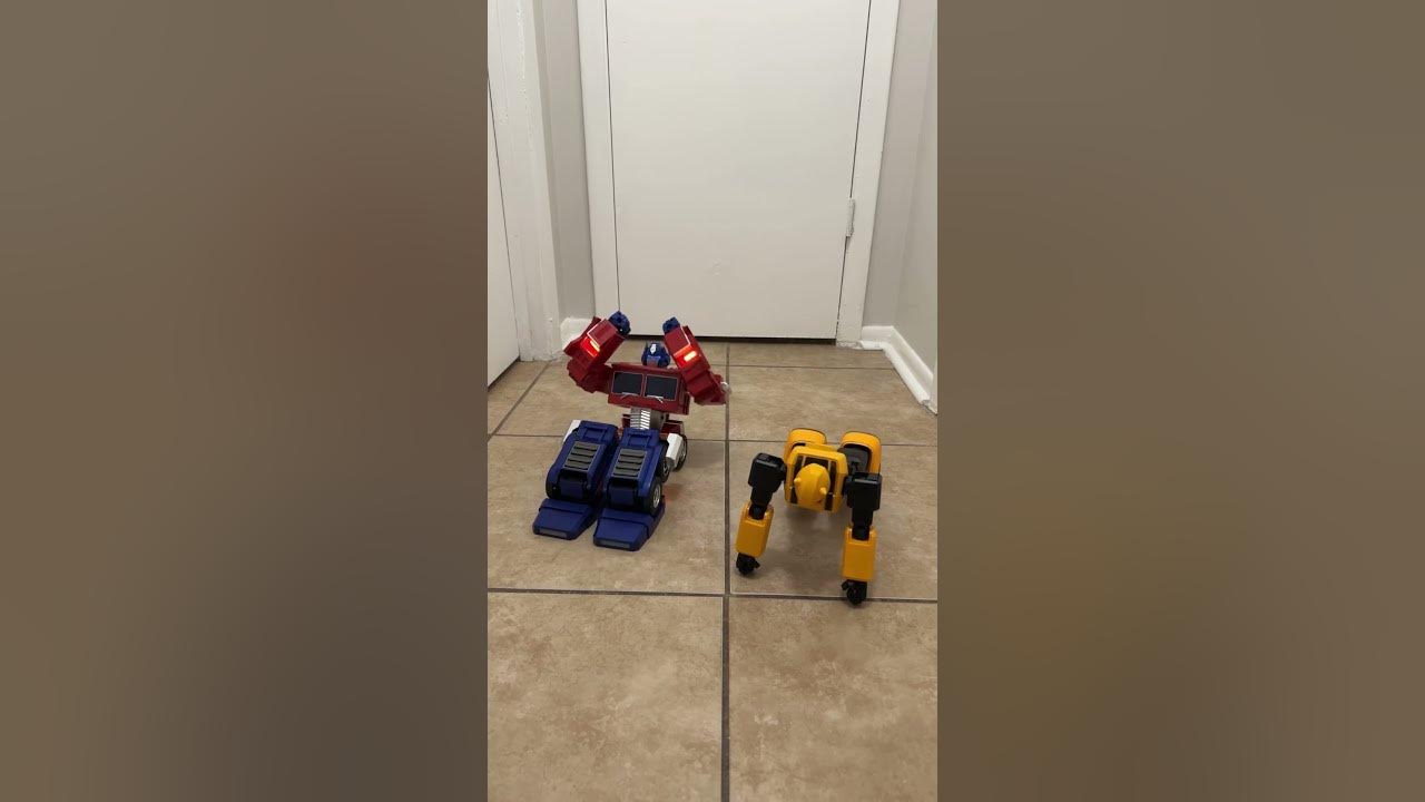 Optimus Prime & Bumblebee stay fit #transformers #optimusprime #bumblebee #workout #shorts #funny