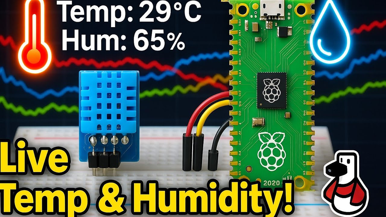 Raspberry Pi Pico with DHT11 Sensor | Temperature & Humidity Monitor ...