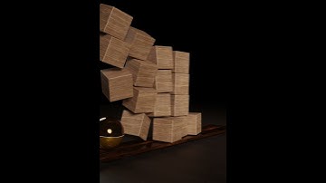 cube simulation #3danimation #blender3d #blendertutorial #rigidsimulation #physics
