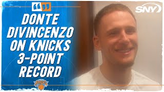 Donte DiVincenzo reacts to breaking the Knicks single-game 3-point record | SNY