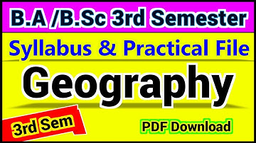 BA/BSc 3rd Semester Geography Practical File PDF and Syllabus | Statistical Techniques and Surveying