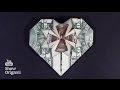 Как сделать Сердце из Доллара - Манигами - Оригами из денег