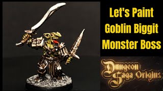 Dungeon Saga Origins, Let's Paint, Goblin Biggit, Monster Boss, Mantic Games