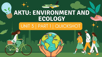 AKTU: Environment and Ecology UNIT 3 Part 1 | QuickShot