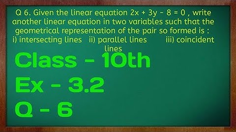 Ex - 3.2 q6 ( pairs of linear equation in two variables ) | Suspa Maths
