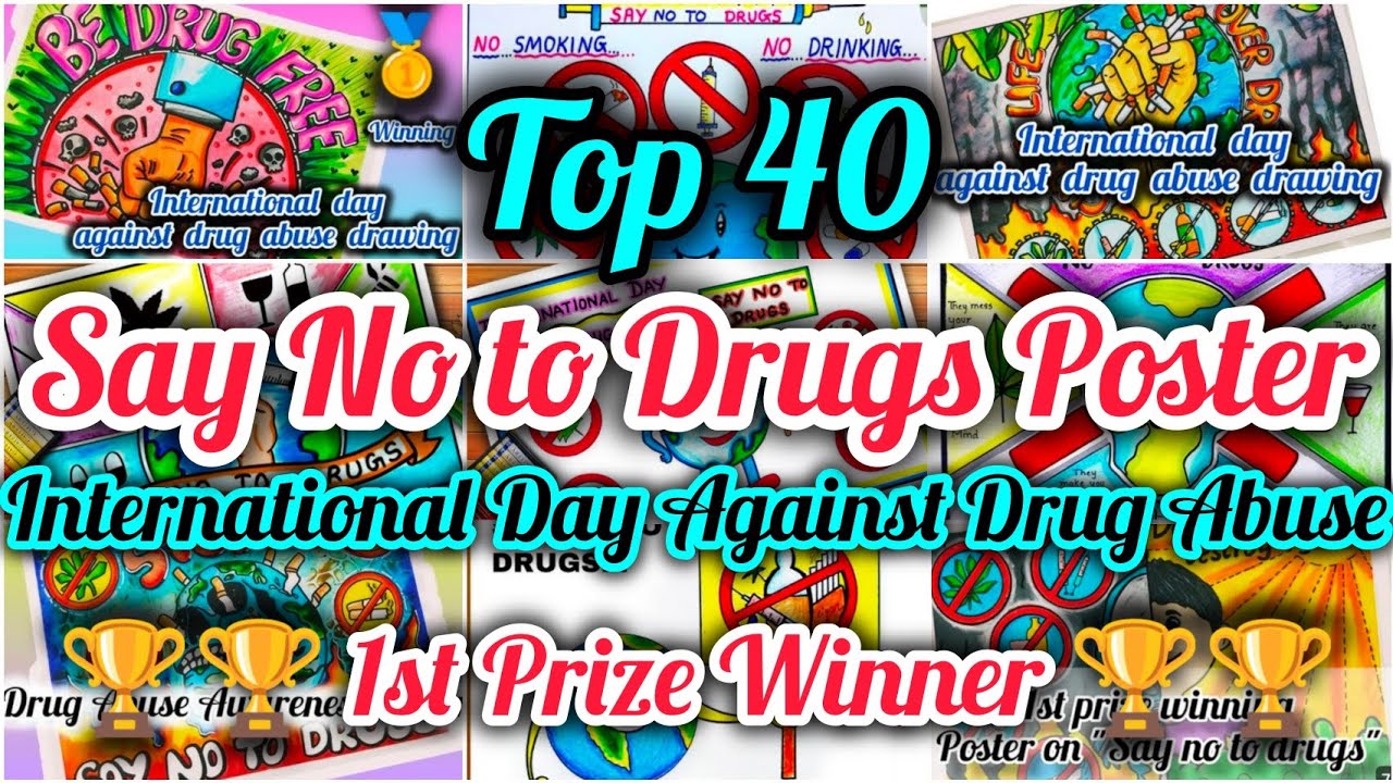 International Day against Drug Abuse Drawing Idea/Stop Drugs Poster/Drug abuse awareness best poster