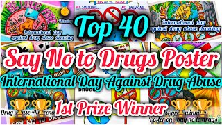 International Day against Drug Abuse Drawing Idea/Stop Drugs Poster/Drug abuse awareness best poster
