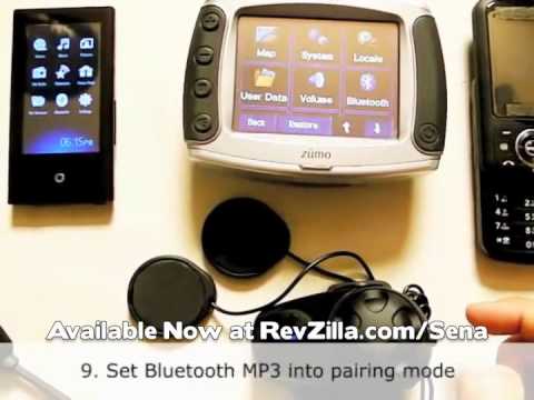 Sena SMH10 Pairing with Zumo 550  amp  Bluetooth Phone  amp  MP3 Player