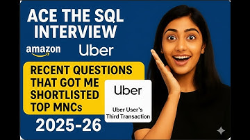 FINALLY SOLVED ✅ | Uber SQL Question (User’s Third Transaction) Explained | @DevVijayChauhan