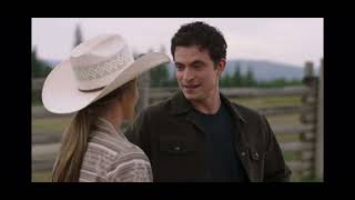Heartland S17ep9 Amy and Nathan working with his horse scenes; Chloe and Shane with Nathan and Amy