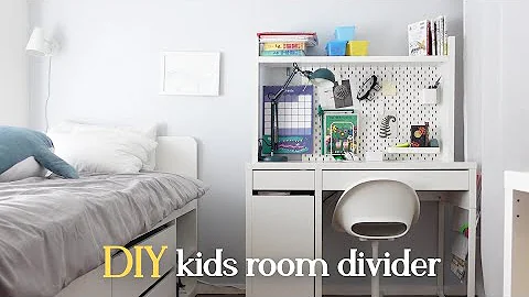 子ども部屋アイデア ３畳を兄弟で使う Ikeaのカーテンで間仕切り Ikeaダイニングテーブルが勉強机 本棚はdiy 116 Mp3
