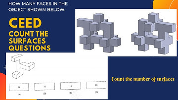 CEED | Count the surfaces | Sample Questions and Answers | How many surfaces in the given solid?