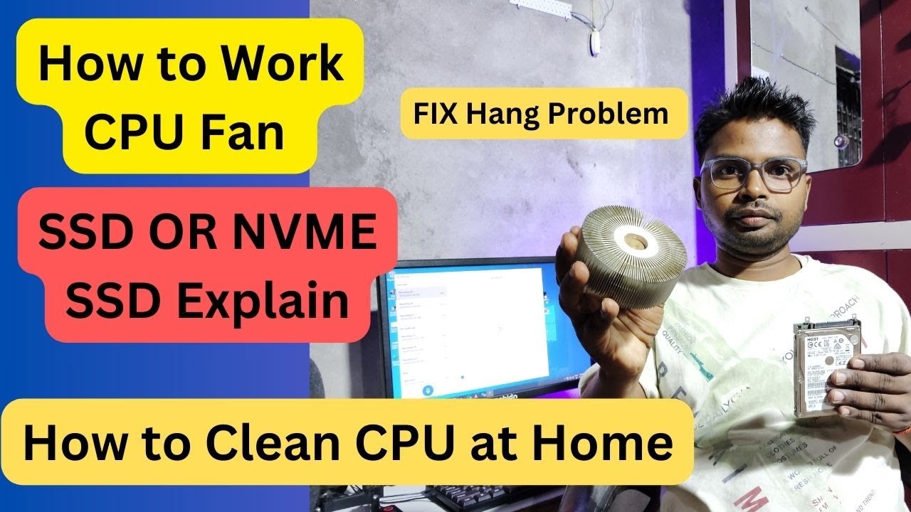 How to Work CPU Fan | How to Clean CPU Fan at home | SSD or NVME ...