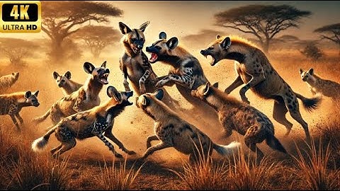 Cuộc Chiến Chó Hoang và Linh Cẩu Trên Đồng Cỏ Savana : Phim Tài Liệu Về Động Vật