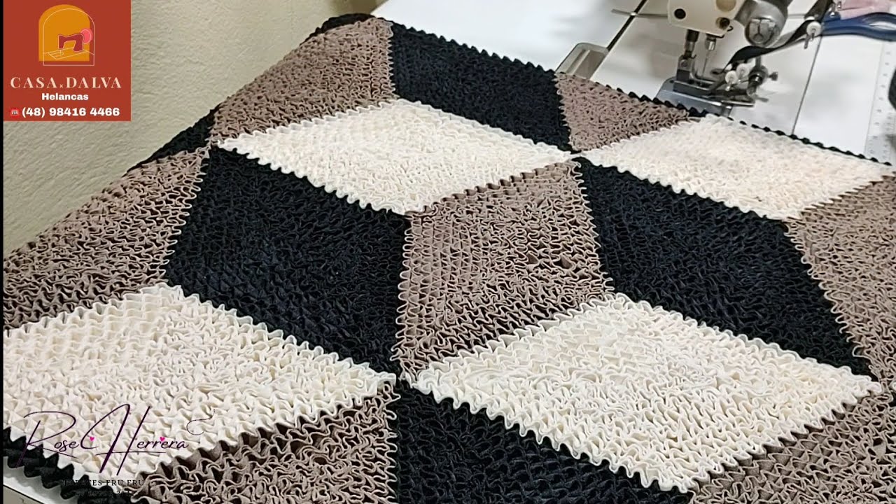 Tapete de fru fru Cubo 3D, como eu faço