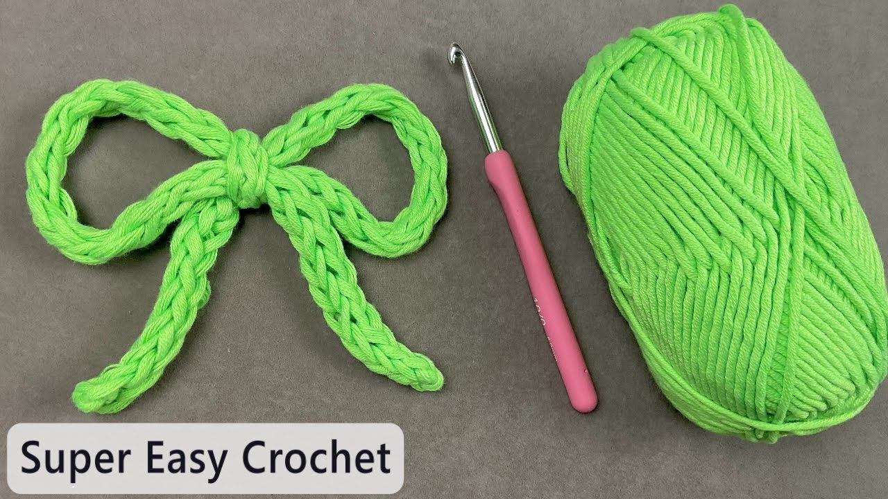 Simple Crochet Bow Pattern: Easy Crochet for Beginners | How to Crochet ...