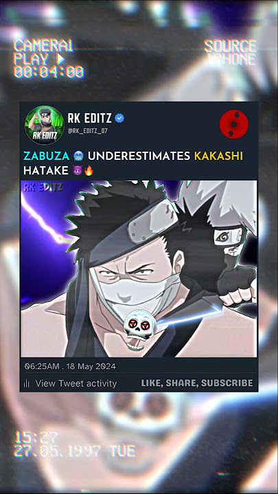 Zabuza 🥶 Underestimates Kakashi Hatake 😈☠️ || #shorts