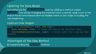 Displaying the Last Added Row at the Top of jTable in Java Swing