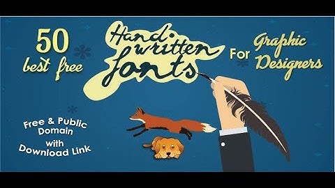 50 Best Free Handwritten Fonts For The Graphic Designers