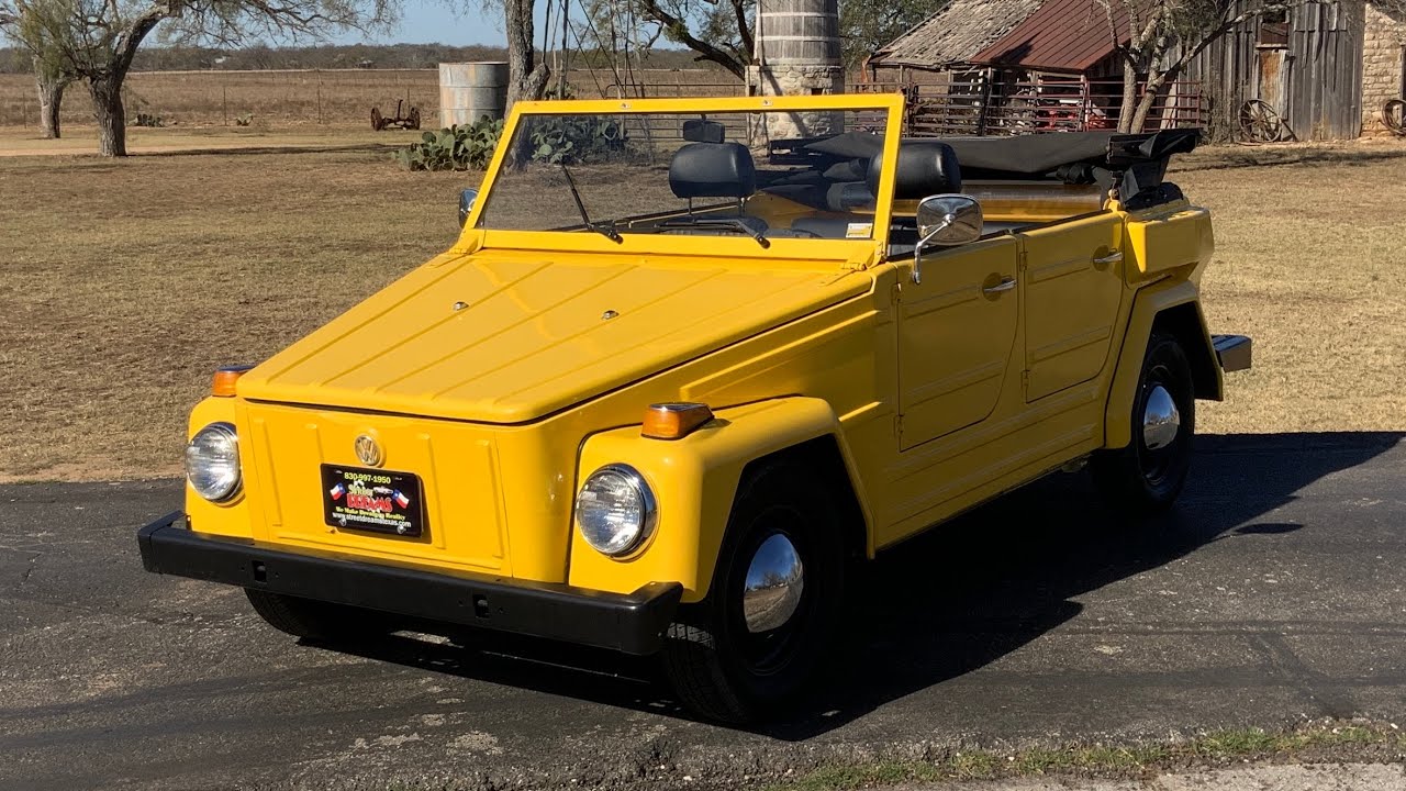 1973 Volkswagen Thing 1.6L 4-Speed Yellow Convertible Classic