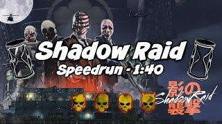 PAYDAY 2 - Shadow Raid DW 3 Player - Any% Speedrun 1:40 GT