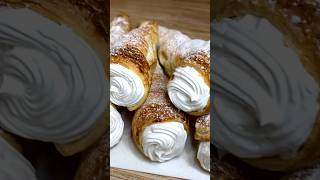 Лакомство из детства, трубочки с белковым кремом🤌 #вкусдетства #трубочкискремом #кчаю #кулинария