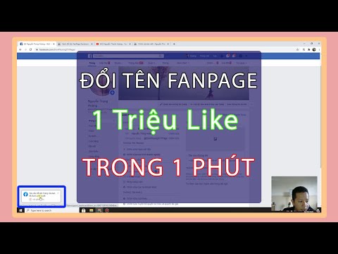 Cách đổi tên FanPage Facebook trên 1000 like mới nhất - Nguyễn Thanh Hoàng