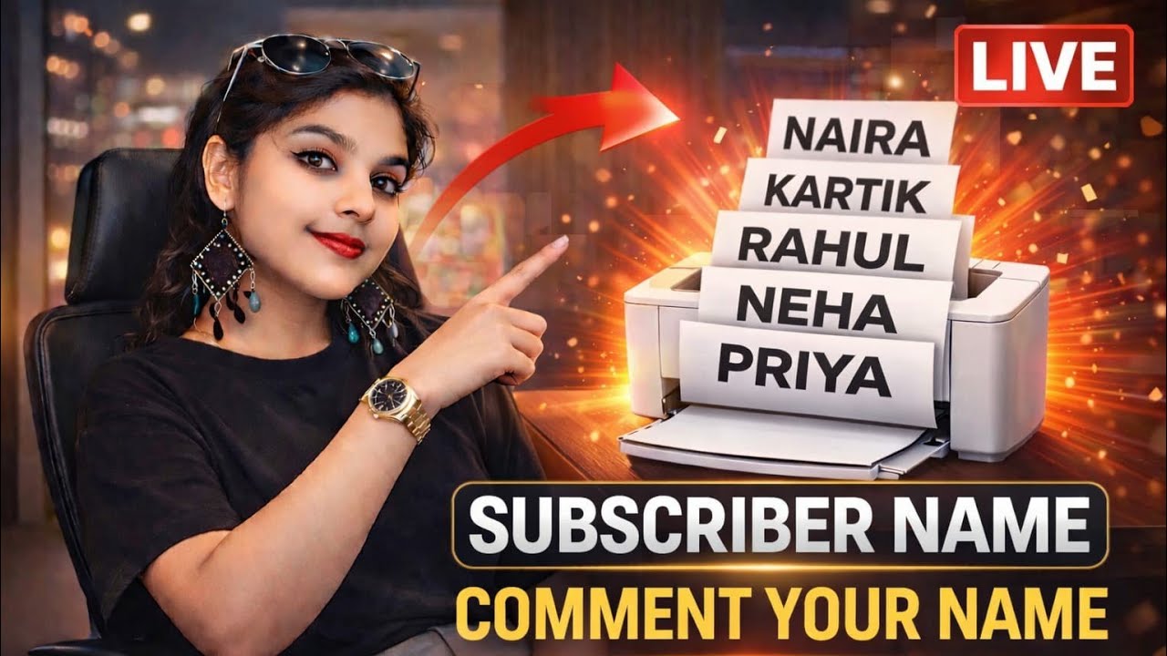 Writing Subscriber Name on Printer 🖨️😍 - YouTube