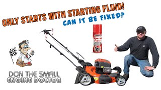 Lawnmower Only Starts With Starting Fluid! Step By Step Repair!