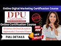 Dpu pune online certificate program in digital marketing  dpu certificate in digital marketing